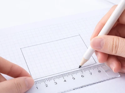 Verk 27840 Geometrická sada v pouzdře - kružítko s příslušenstvím, 9 dílů, růžová