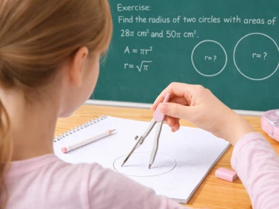 Verk 27840 Geometrická sada v pouzdře - kružítko s příslušenstvím, 9 dílů, růžová