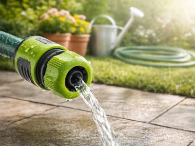 DIVODV 27904 Rychlospojka s průchodkou 1/2" pro zahradní hadici, zelená