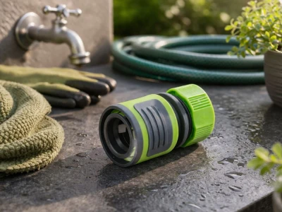 DIVODV 27904 Rychlospojka s průchodkou 1/2" pro zahradní hadici, zelená
