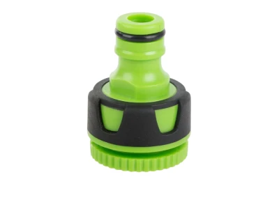 DIVODV 27914 Přípojka na kohoutek 1/2" a 3/4", černo-zelená