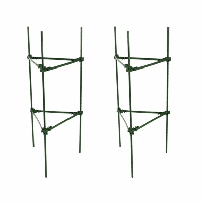 DIVODV 27931 Trojúhelníková opora pro rostliny 60 cm, sada 2 ks, zelená
