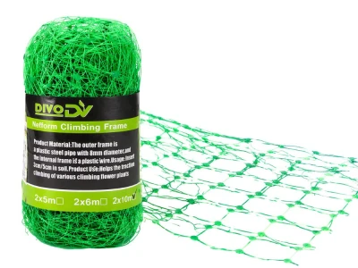 DIVODV 27932 Zahradní síť pro popínavé rostliny 2 x 10 m, zelená