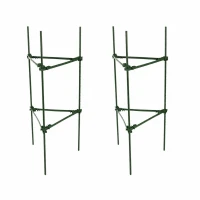 DIVODV 27931 Trojúhelníková opora pro rostliny 90 cm, sada 2 ks, zelená