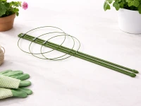 DIVODV 27930 Kruhová opora pro rostliny 60 cm, 3 kruhy, zelená