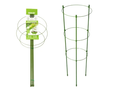 DIVODV 27930 Kruhová opora pro rostliny 60 cm, 3 kruhy, zelená