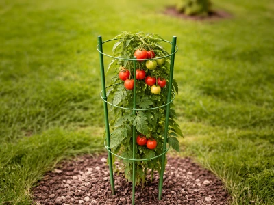 DIVODV 27930 Kruhová opora pro rostliny 60 cm, 3 kruhy, zelená