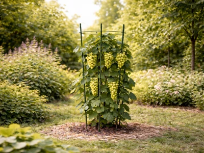 DIVODV 27930 Kruhová opora pro rostliny 90 cm, 3 kruhy, sada 3 ks, zelená