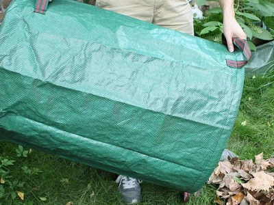 DIVODV 27939 Zahradní vak na trávu a listí s uchy 120 l, zelený 
