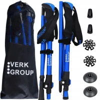 Verk 14705 Trekové hole skládací s příslušenstvím 2 ks, modré