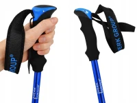 Verk 14705 Trekové hole skládací s příslušenstvím 2 ks, modré