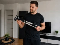 Verk 14708 Treková hole skládací 1 ks, stříbrná