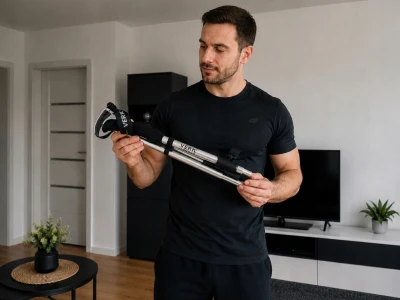 Verk 14708 Treková hole skládací 1 ks, stříbrná