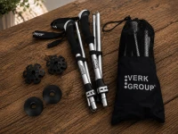 Verk 14705 Trekové hole skládací s příslušenstvím 2 ks, stříbrné