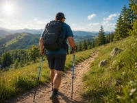 Verk 14706 Trekové hole skládací s příslušenstvím 2 ks, modré