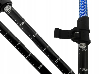 Verk 14706 Trekové hole skládací s příslušenstvím 2 ks, modré