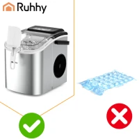 Ruhhy 27709 Výrobník ledu 1,2 l, 12Kg/24h, stříbrný