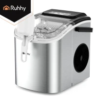 Ruhhy 27709 Výrobník ledu 1,2 l, 12Kg/24h, stříbrný