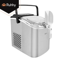 Ruhhy 27709 Výrobník ledu 1,2 l, 12Kg/24h, stříbrný