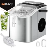 Ruhhy 27709 Výrobník ledu 1,2 l, 12Kg/24h, stříbrný