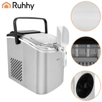 Ruhhy 27709 Výrobník ledu 1,2 l, 12Kg/24h, stříbrný