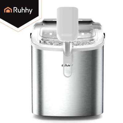 Ruhhy 27709 Výrobník ledu 1,2 l, 12Kg/24h, stříbrný
