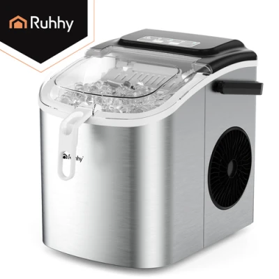 Ruhhy 27709 Výrobník ledu 1,2 l, 12Kg/24h, stříbrný