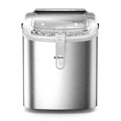 Ruhhy 27709 Výrobník ledu 1,2 l, 12Kg/24h, stříbrný