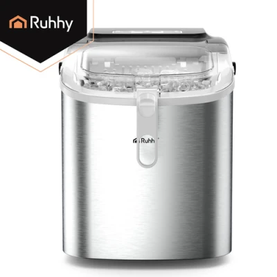 Ruhhy 27709 Výrobník ledu 1,2 l, 12Kg/24h, stříbrný