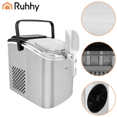 Ruhhy 27709 Výrobník ledu 1,2 l, 12Kg/24h, stříbrný