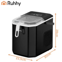 Ruhhy 27708 Výrobník ledu 1,2 l, 12Kg/24h, černý