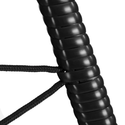 MultiGarden ESO-C748 Zavesené kreslo so stojanom a vankúšmi, nosnosť 120 kg, čierne