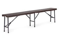 MultiGarden Skladací cateringový set, stôl 180 cm + 2 lavice, hnedá