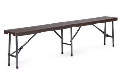 MultiGarden Skladací cateringový set, stôl 180 cm + 2 lavice, hnedá
