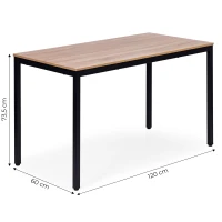 ModernHome NORD-O Jídelní, pracovní stůl, 120 x 60 cm, světle hnědý