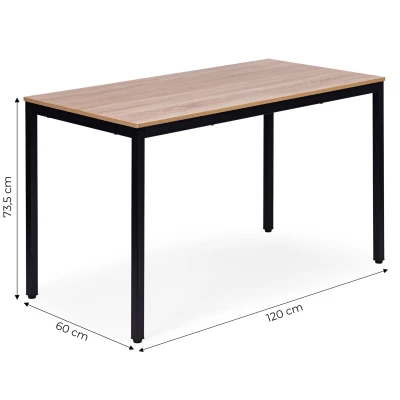 ModernHome NORD-O Jídelní, pracovní stůl, 120 x 60 cm, světle hnědý