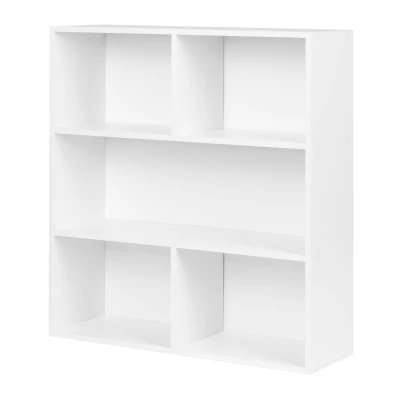 ModernHome S-20 Stojací regál, 3 úrovně, 87 x 24 x 87 cm, bílý