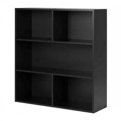 ModernHome S-20 Stojací regál, 3 úrovně, 87 x 24 x 87 cm, černý