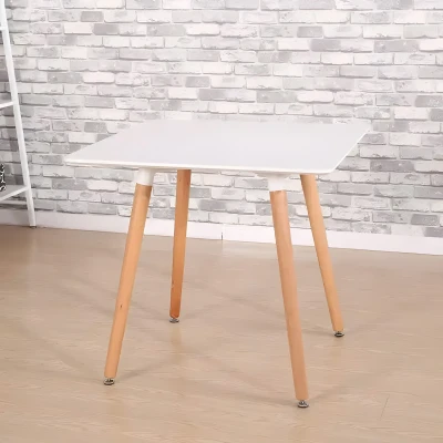 ModernHome KJSDT Dřevěný jídelní stůl čtvercový 80 x 80 cm, bílý