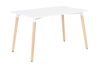 ModernHome KJSDT-01 Dřevěný jídelní stůl 120 x 60 cm, bílý