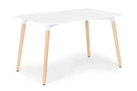 ModernHome KJSDT-01 Dřevěný jídelní stůl 120 x 60 cm, bílý