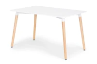 ModernHome KJSDT-01 Dřevěný jídelní stůl 120 x 60 cm, bílý