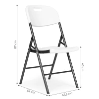 MultiGarden YC-050-4 Skladacie stoličky pre stravovacie zariadenia, 4 ks, biele