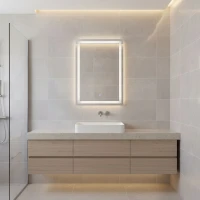 ModernHome VKM-ECO Nástenné LED zrkadlo 50 x 70 cm, 3 farby, dotykový vypínač