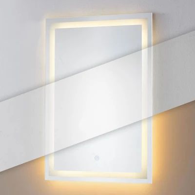 ModernHome VKM-ECO Nástenné LED zrkadlo 50 x 70 cm, 3 farby, dotykový vypínač