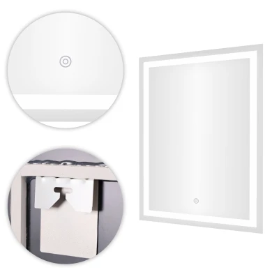 ModernHome VKM-ECO Nástenné LED zrkadlo 50 x 70 cm, 3 farby, dotykový vypínač