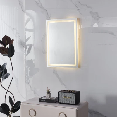 ModernHome VKM-ECO Nástenné LED zrkadlo 50 x 70 cm, 3 farby, dotykový vypínač