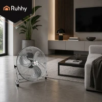 Ruhhy 27835 Stojanový ventilátor z kovu, 3 rýchlosti, 130 W, 50 cm