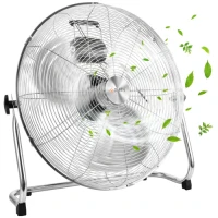 Ruhhy 27835 Stojanový ventilátor z kovu, 3 rýchlosti, 130 W, 50 cm