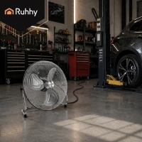 Ruhhy 27835 Stojanový ventilátor z kovu, 3 rýchlosti, 130 W, 50 cm